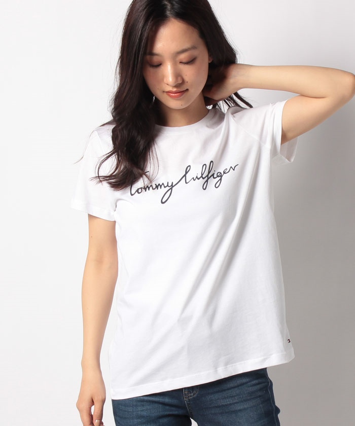 ロゴクルーネックTシャツ(503950201) | トミーヒルフィガー(TOMMY