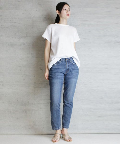 セール ヴェンテージ加工テーパードパンツ コットン 綿 デニム 春コーデ 美脚 カジュアル フィット デニムパンツ 可愛い 大きいサイズ ビッグサイズ ビッグシルエット アットワン Atone D Fashion セール ヴェンテージ加工テーパードパンツ コットン 綿 デニム 春コーデ 美脚 カジュアル フィット デニムパンツ 可愛い 大きいサイズ ビッグサイズ ビッグシルエット アットワン Atone D Fashion