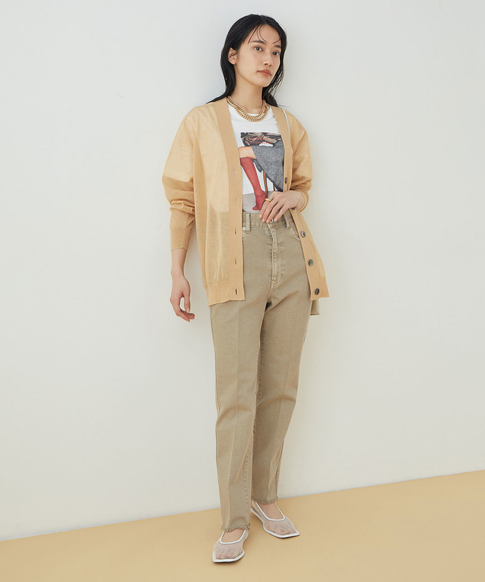 セール】【WEB限定】カラーデニムセンターラインパンツ