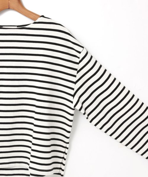 コットン長袖オーバーサイズボーダーTシャツ トップス(504039464) | アンドミー(and Me...) - d fashion コットン長袖オーバーサイズボーダーTシャツ トップス(504039464) | アンドミー(and Me...) - d fashion