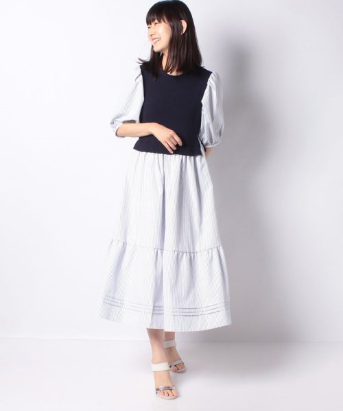 ニットベストドッキングワンピース ジャスグリッティー Jusglitty D Fashion ニットベストドッキングワンピース ジャスグリッティー Jusglitty D Fashion