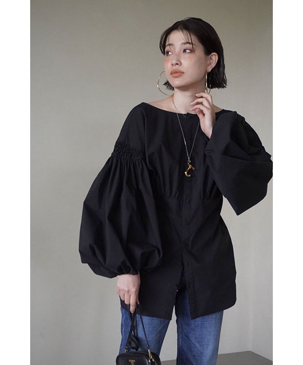 エトレトウキョウ ETRE' TOKYO バックカシュクールブラウス （NAVY） バックカシュクールブラウス(504039656) | エトレトウキョウ