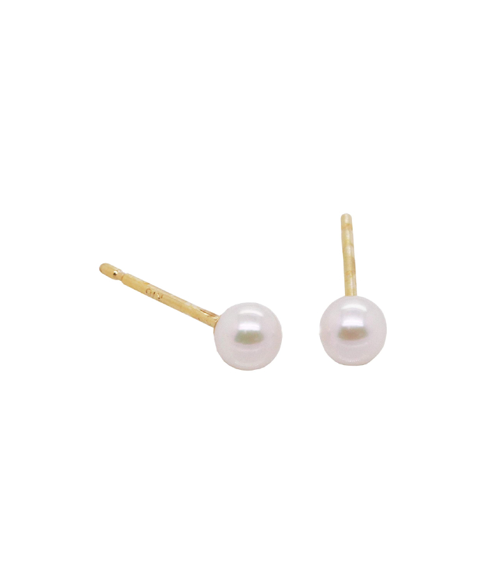 セール13%OFF】K18 3.5mm あこや本真珠ベビーパールピアス