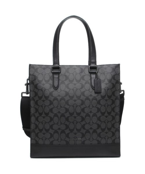 コーチ アウトレット トートバッグ ショルダーバッグ シグネチャー グレー ブラック メンズ Coach C3232 Qbmi5 コーチ Coach D Fashion