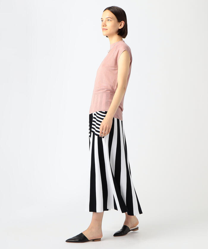 セール 35%OFF】ハイツイストコットンミラノリブ フレアロング
