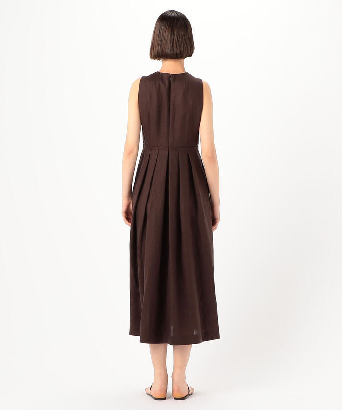 美品 トゥモローランドコレクション スムースリネン アメリカンスリーブワンピース セール 30%OFF】スムースリネン アメリカンスリーブワンピース