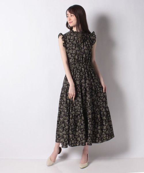 セール 花柄ノースリーブ袖フリルワンピース オリーブデオリーブ Olive Des Olive D Fashion