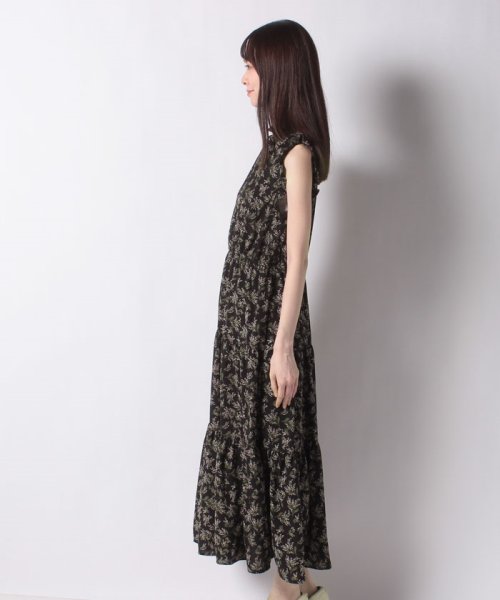 セール 花柄ノースリーブ袖フリルワンピース オリーブデオリーブ Olive Des Olive D Fashion
