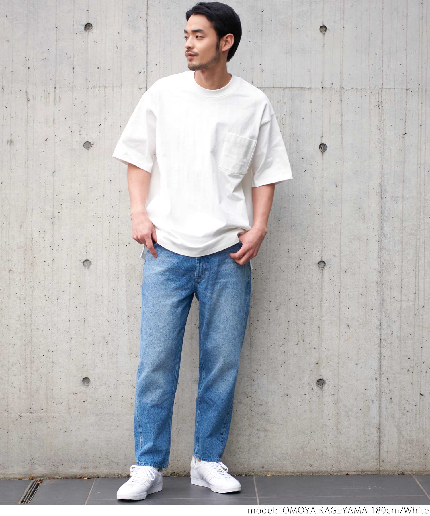 透けない】胸ポケット付きサイドスリットTシャツ(504052580