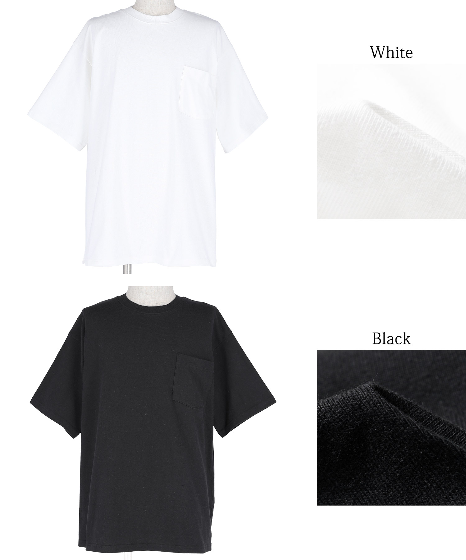 透けない】胸ポケット付きサイドスリットTシャツ(504052580 透けない】胸ポケット付きサイドスリットTシャツ(504052580