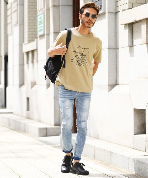 イラスト半袖プリントtシャツ Tシャツ メンズ おしゃれ ティーシャツ 半袖 カットソー トップス クルーネック ジギーズショップ Jiggys Shop D Fashion イラスト半袖プリントtシャツ Tシャツ メンズ おしゃれ ティーシャツ 半袖 カットソー トップス クルーネック ジギーズショップ Jiggys Shop D Fashion