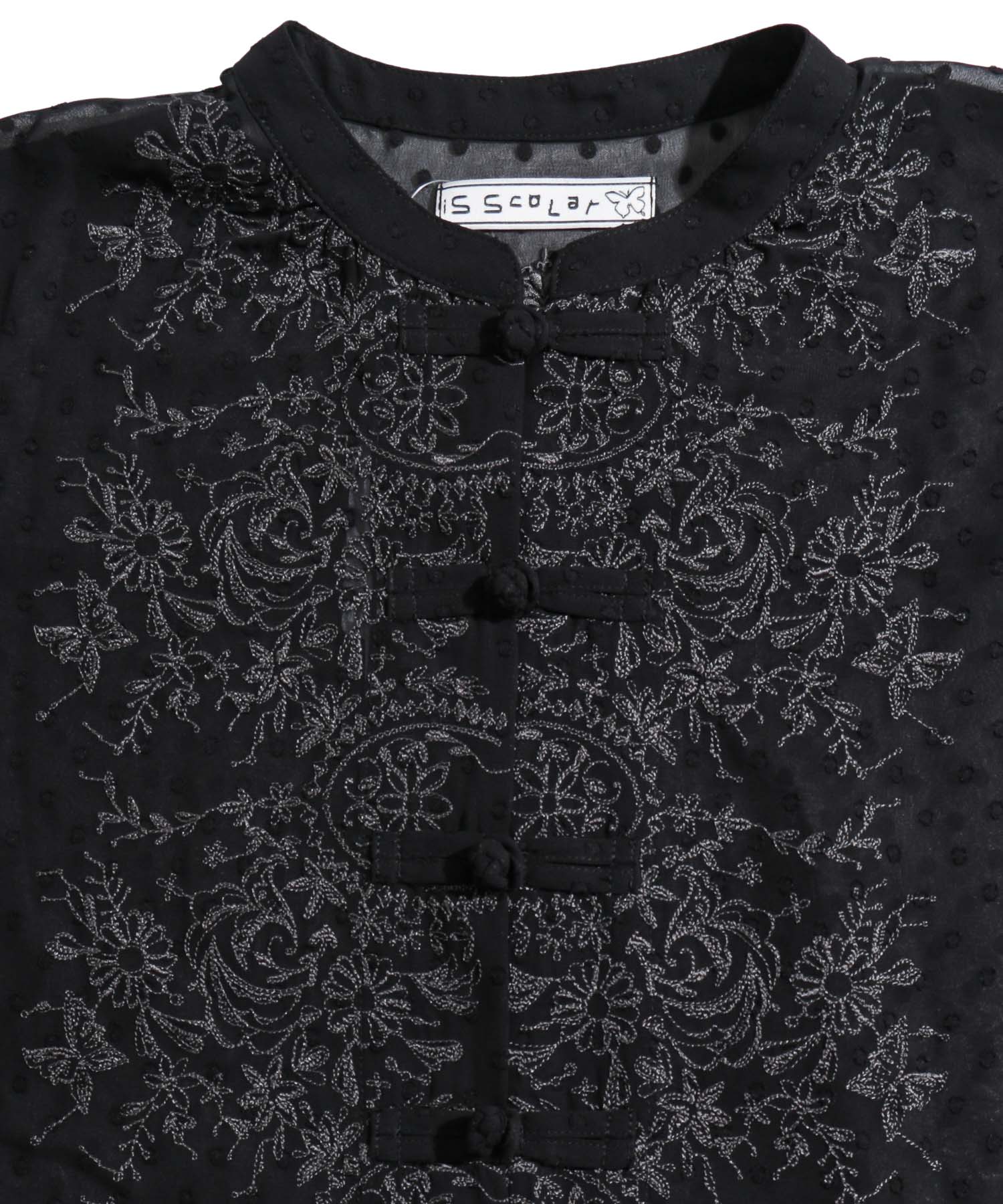刺繍チャイナボタンシャツ(504049710) | イズ スカラー(iS ScoLar) - d 