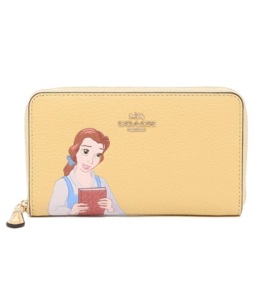 コーチ アウトレット 長財布 ディズニー コラボ 美女と野獣 イエロー レディース Coach C24 Ims7d コーチ Coach D Fashion