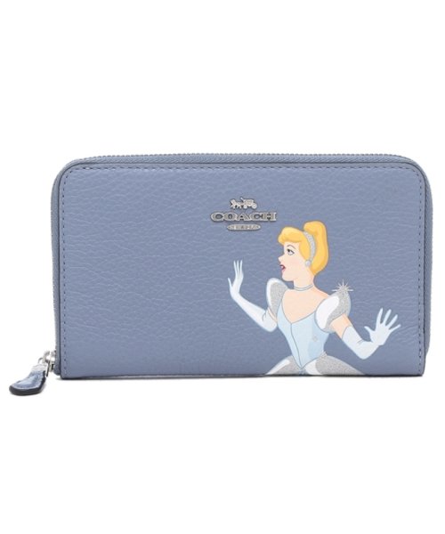 コーチ アウトレット 長財布 ディズニー コラボ シンデレラ ブルー レディース Coach C25 Svew コーチ Coach D Fashion
