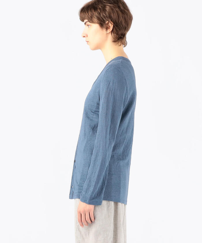セール 30%OFF】リネンジャージー Vネックカーディガン(504056378