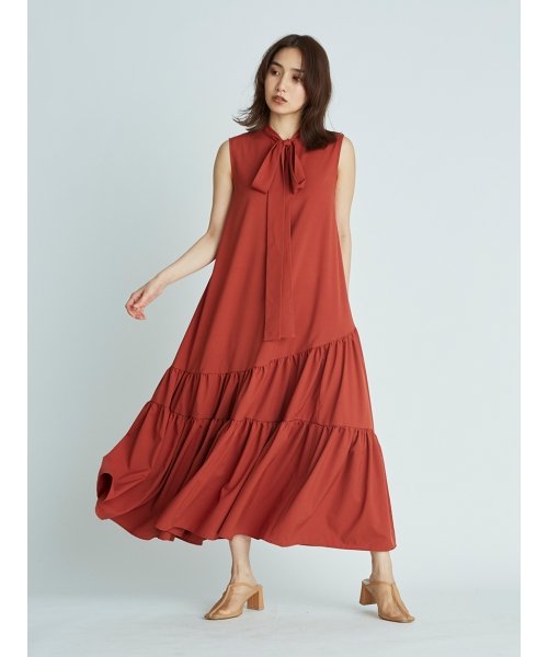ロングタイティアードタフタワンピース フレイ アイディー Fray I D D Fashion ロングタイティアードタフタワンピース フレイ アイディー Fray I D D Fashion