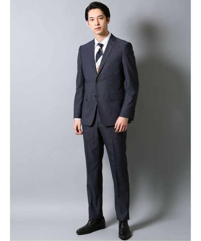 タカキューメンズ Taka Q Men 光沢ストレッチ ストライプ柄2ボタン3ピース ビジネスセットアップスーツ Www Gigascope Net