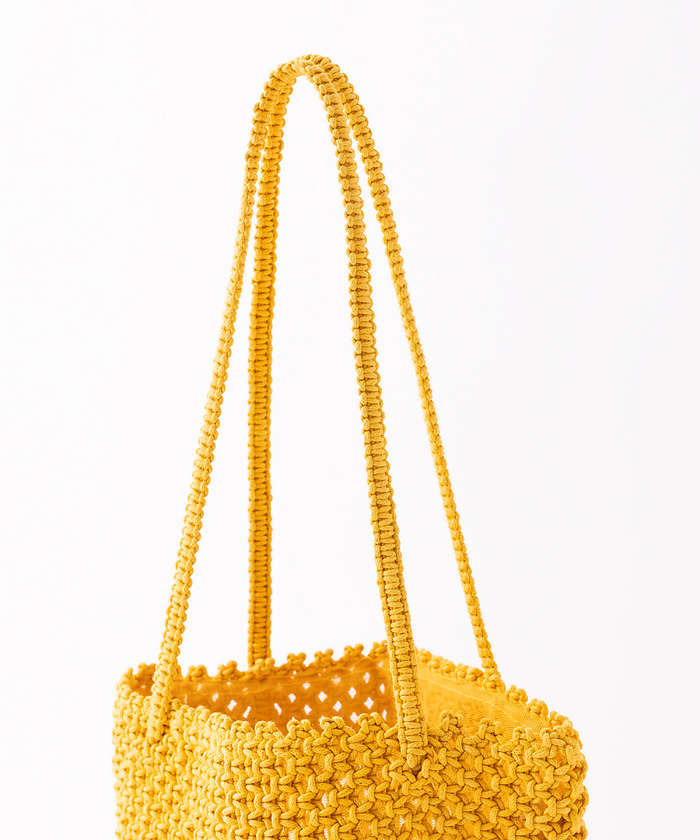 No.18マクラメバッグチャーム♡⃛long （SMALL MACRAMAE bag