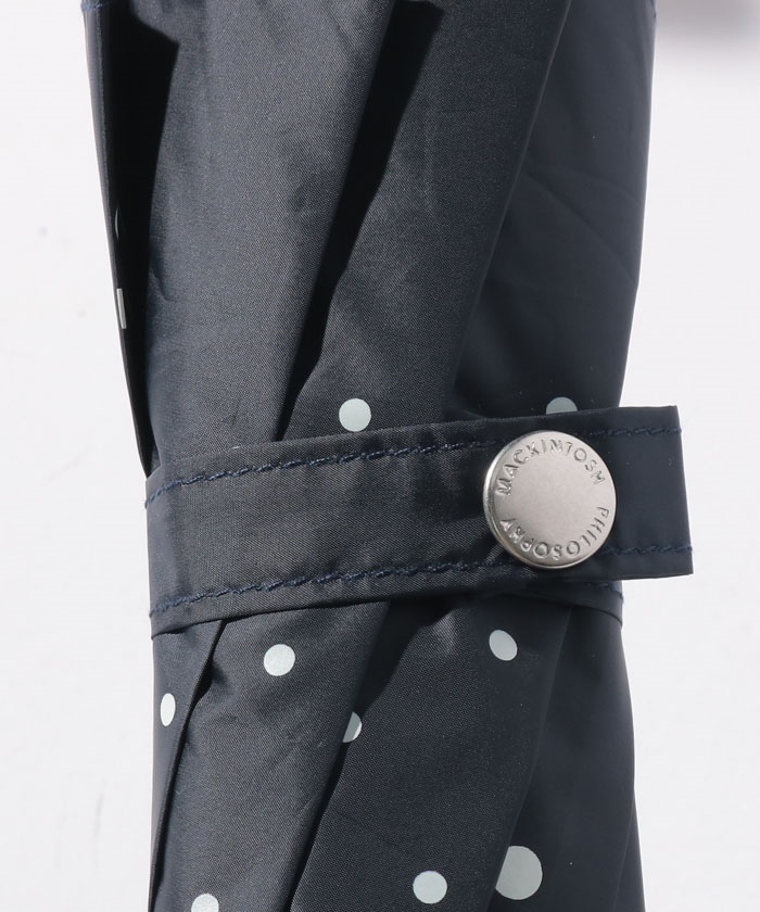 新品★マッキントッシュフィロソフィー★晴雨兼用ドット2段折りたたみ傘 日傘★白 MACKINTOSH PHILOSOPHY（マッキントッシュ フィロソフィー）晴雨