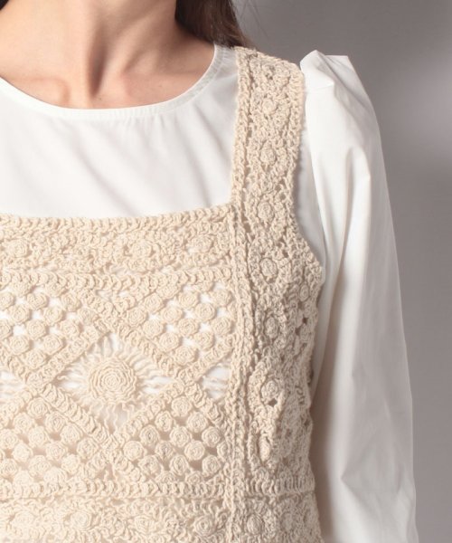 かぎ針編みビスチェ付きワンピースセットアップ ミージェーン ｍｅ ｊａｎｅ D Fashion
