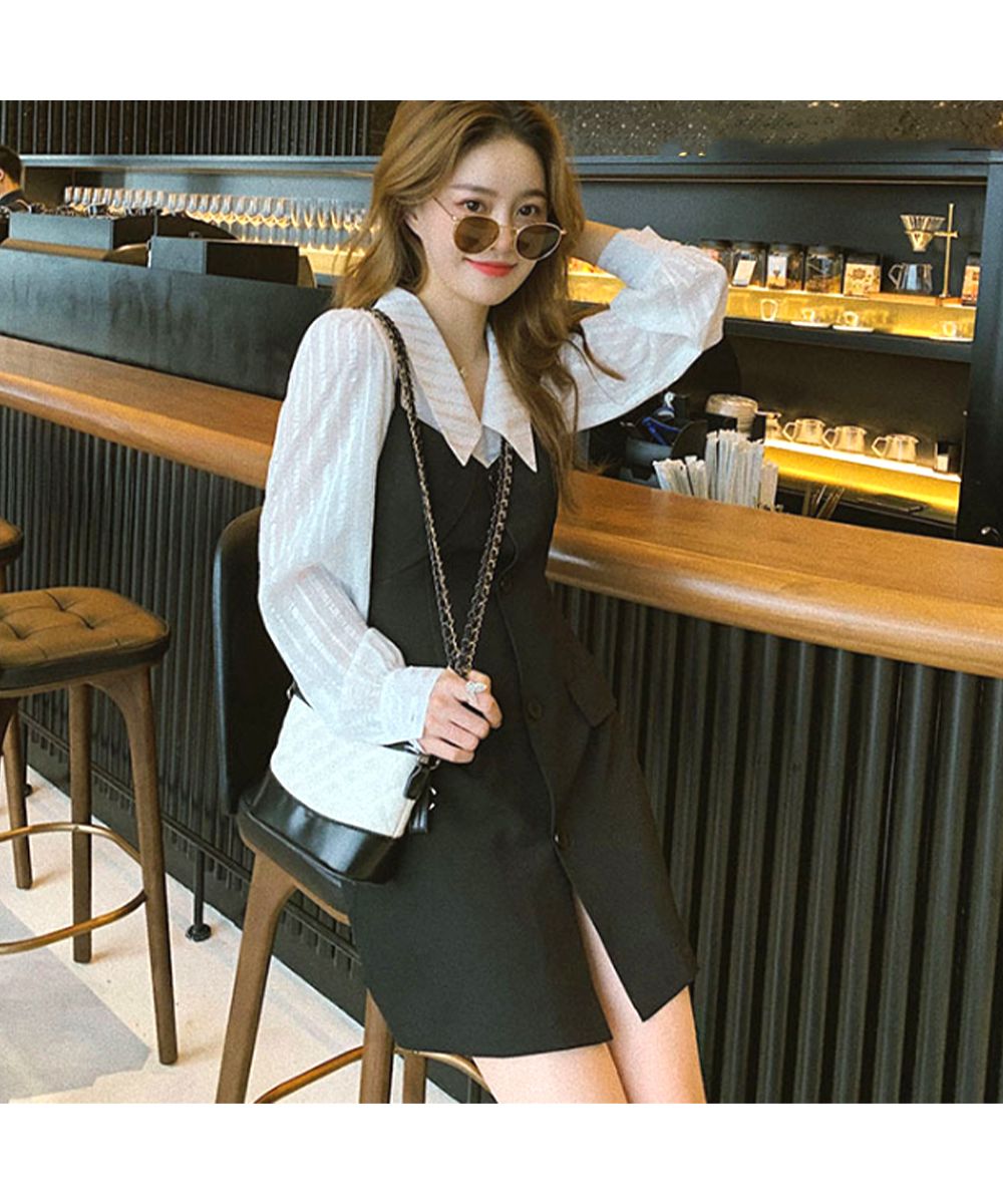 【美品！】ワンピース　ブラウス　セット　80センチ RUIRUE BOUTIQUE レディース ロングワンピース 長袖ブラウス 2点
