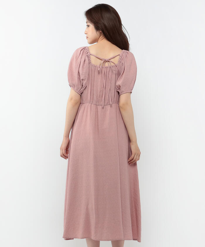ニーチェマッシュオフシャーリングワンピース ☆SALE☆イロチ買いしたいシャーリングワンピース（P217025）|p