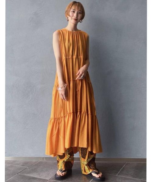 セール 70%OFF】＜洗える＞ティアードドロストワンピース