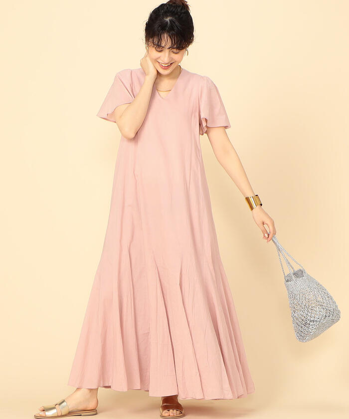 MARIHA マリハ　夏の月影のドレス 半袖ベージュ　ワンピース MARIHA - MARIHA 夏の月影のドレス モカベージュ マリハ ガ