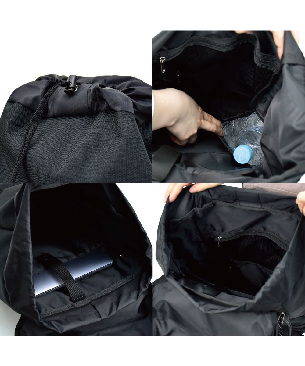 【美品】バーバリー リュックサック レザー×ナイロン A4可 巾着 フラップ 黒 aru81117343_dsc1.jpg