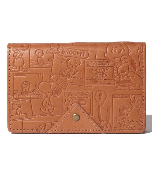 Snoopy スヌーピー ヴィンテージコミック柄名刺入れ 本革 スヌーピー Snoopy Leather Collection D Fashion