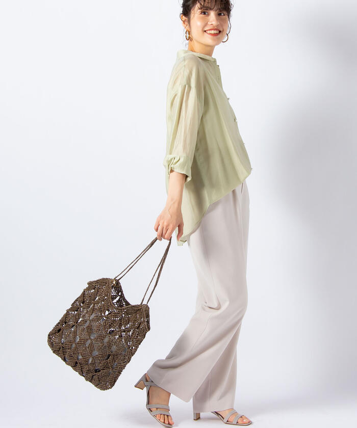 VIOLA d'ORO マクラメ編みカゴバッグ　トートバッグ セール 30%OFF】【VIOLA'd ORO/ ヴィオラドーロ】アバカマクラメ