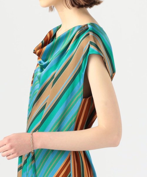 Caban ランダムストライプ ロングワンピース Caban Caban D Fashion