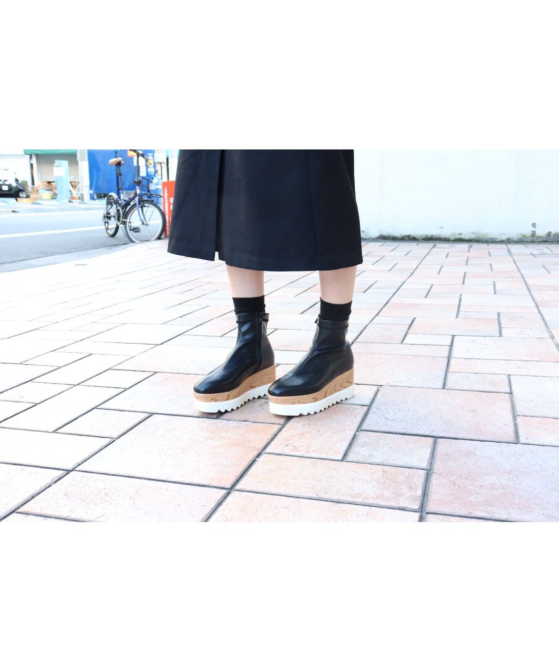 【JeffreyCampbell】ウッドソール厚底ブーティ/35(S) JeffreyCampbell】ウッドソール厚底ブーティ/35(S)