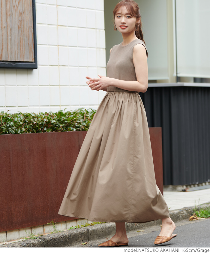 【SALE!!】DOLCE&GABBANA ココア ドレープ オフィスワンピース クーポン】コカ coca リブニットドッキングワンピース(504074358