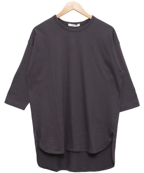セール 7分袖tシャツ レディース クルーネック プチハイネック トップス オーガニック Tシャツ カットソー ミリアンデニ Mili An Deni D Fashion