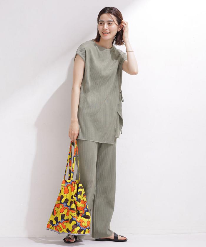 セール 30%OFF】リブカットパンツセットアップ ノースリーブ