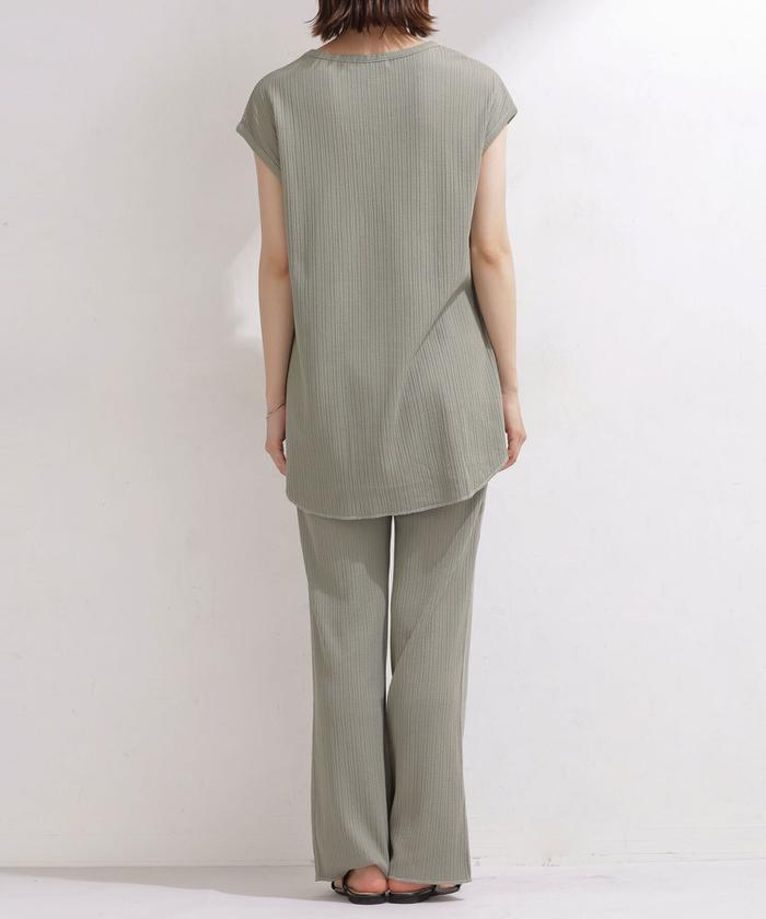 セール 30%OFF】リブカットパンツセットアップ ノースリーブ