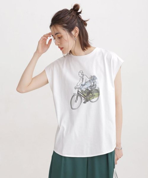 セール Shoko Takahashiイラストt ノースリーブ 503992110 ナノ ユニバース Nano Universe D Fashion