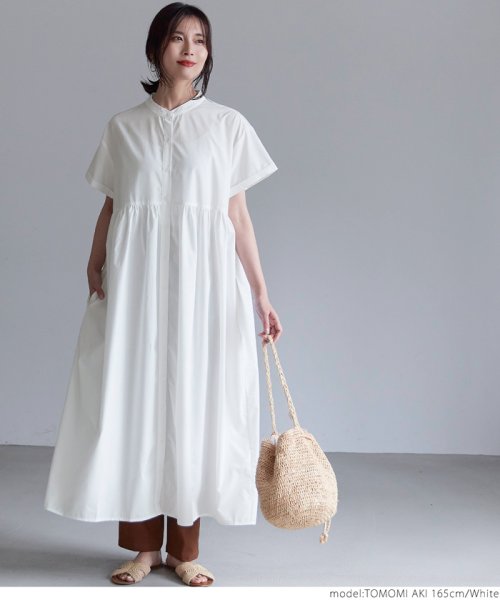 ハイウエスト切り替えシャツワンピース コカ Coca D Fashion ハイウエスト切り替えシャツワンピース コカ Coca D Fashion