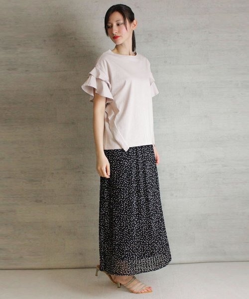 クーポン 袖ダブルフリルtシャツ ボリューム袖 フリル袖 オフィスカジュアル きれいめ 通勤 シンプル オーバーサイズ コットン クルーネック 丸首 デコルテ見せ 薄手 アットワン Atone D Fashion クーポン 袖ダブルフリルtシャツ ボリューム袖 フリル袖 オフィスカジュアル きれいめ 通勤 シンプル オーバーサイズ コットン クルーネック 丸首 デコルテ見せ 薄手 アットワン Atone D Fashion