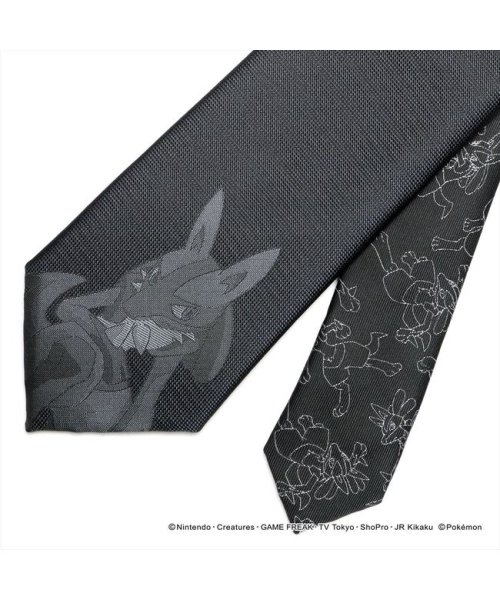 ポケモン ルカリオ ネクタイ グレー系 小剣切り替え Tokyo Shirts Tokyo Shirts D Fashion