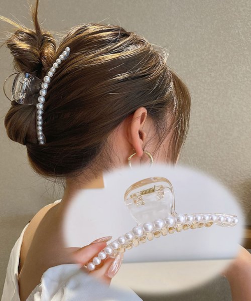 セール30 Off パール バンスクリップ ヘアクリップ 大粒パール バレッタ まとめ髪 髪飾り ヘアアクセサリー 髪留め ヘアアレンジ アクセント ショッピングゴー Shoppinggo D Fashion