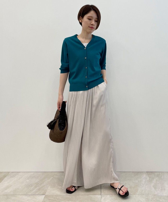 セール 50%OFF】 マットサテン プリーツ パンツ(504057618