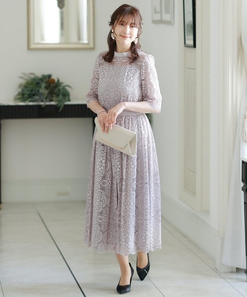 幾何学模様レースワンピース 結婚式ワンピース 同窓会 成人式 セレモニー大きいサイズ対応フォーマルパーティードレス プールヴー Pourvous D Fashion 幾何学模様レースワンピース 結婚式ワンピース 同窓会 成人式 セレモニー大きいサイズ対応フォーマルパーティードレス プールヴー Pourvous D Fashion