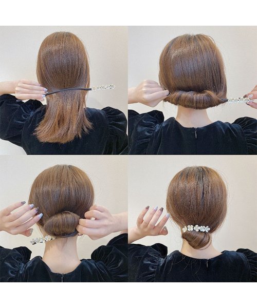 セール30 Off お団子ヘア シニヨン ヘアアレンジスティック ヘアピン 簡単 真珠 ヘアメーカー ヘアアクセサリー 髪飾り 上品 パーティー飾り 韓国ファッション セイヘイショップ Seiheishop D Fashion