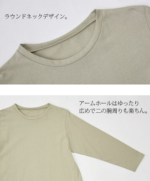 レディース　カットソー　白　フィット　可愛い　ドット アンドイット and it_ カットソー 七分袖 レディース バック