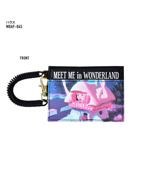 ふしぎの国のアリス ディズニー パスケース 定期入れ カードケース 合皮 カード 2枚 縦 コイルチェーンキャラクター グッズ ブランド 可愛い かわいい お ランナー Runner D Fashion
