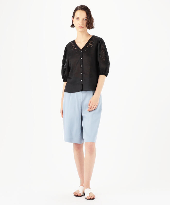 セール 40%OFF】ラミーエンブロイダリー Vネックブラウス