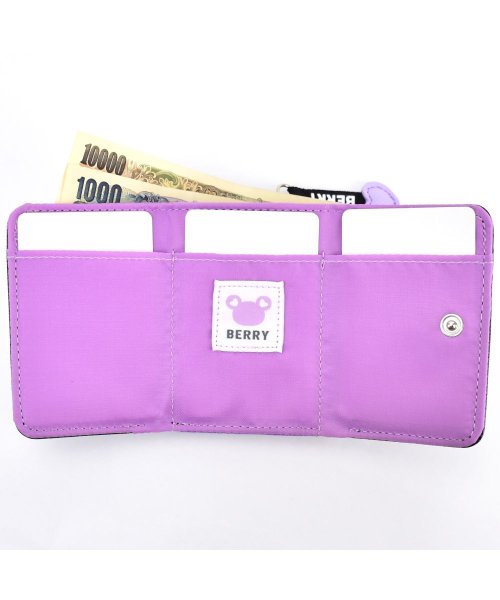 ベリーガールズ 財布 サイフ 折財布 子供 こども 女の子 キッズ 三つ折り 合皮 がま口 小銭入れ レディース キャラクター グッズ ブランド 可愛い かわい ランナー Runner D Fashion