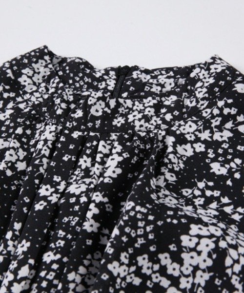 セール Jasmine Grandiflorum スタンドカラーパワショル花柄ミニワンピース 韓国ファッション Aimoha アイモハ Aimoha D Fashion